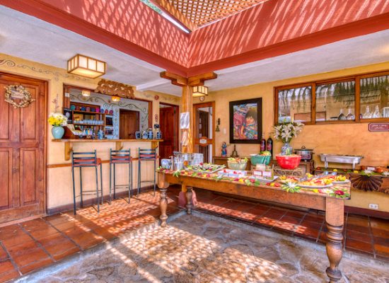 buffet table with fresh homemade food